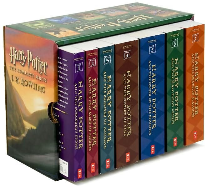 The paperback box set of Harry Potter by J.K. Rowling